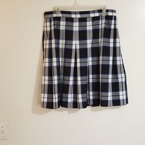 Parker pleated plaid skirt